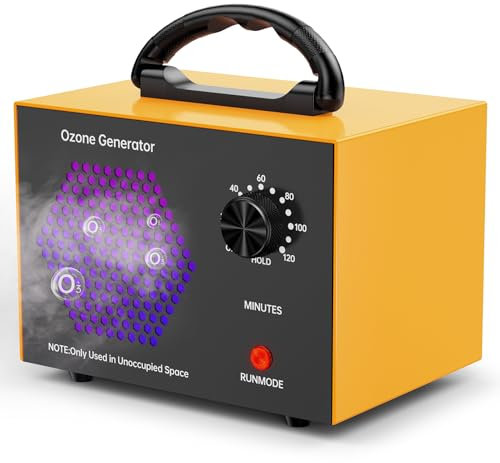 Generador de Ozono 40000mg/h, Ozono Hogar Purificador de Aire con Temporizador Para Hogar, Sótano, Oficina, Área de Fumadores y Mascotas, Eliminación de Olores y Desinfección Hasta 300 ㎡