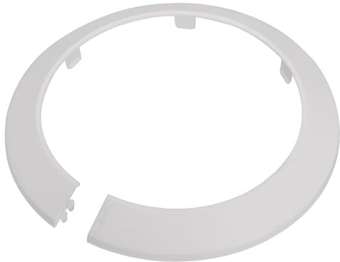 TOP-VIGOR 4 Stück 114 mm Rohrabdeckungs-Dekoration, einrastende PP-Kunststoff-Rosetten-Rohrmanschette für Wasserleitung, Abflussleitung, WC-Abflussrohr, Wandrohreingang, Dekoration, Zierleiste und