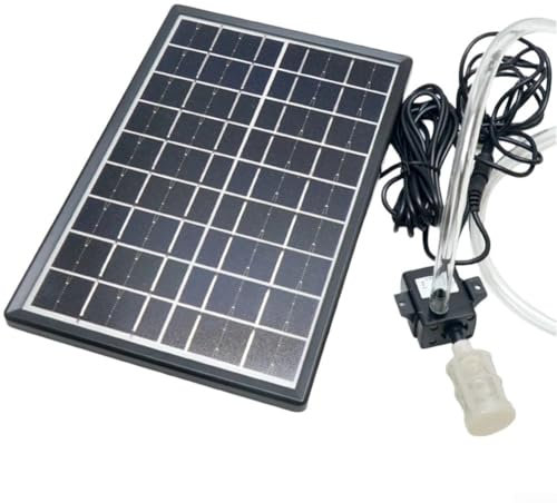 Solar Fountain Pump, 6W Solar Powered Water Pump Solar Panel Kit with Transparent Hose and Filter for Pond, Fountain, BirdBath, Garden