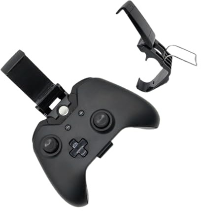 Gamepad Halterung 2 Stück aus Kunststoff und Metall Schwarz | Flexible Clip Befestigung, Ergonomisches Design, Kompatibel mit Gamecontroller und Smartphone