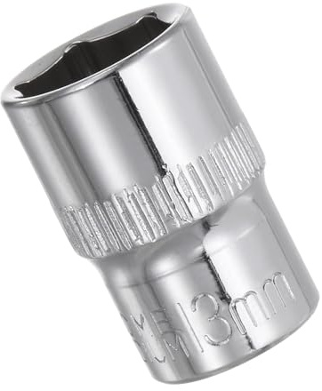 Youzzei 13mm Socket 3/8 Drive 6 Point Square Metric Socket Cr- V | Chrome Vanadium Steel 13mm Socket, 6-Point Design, 3/8 Square Drive. For Auto Repair, Mechanical Maintenance, DIY, Durable