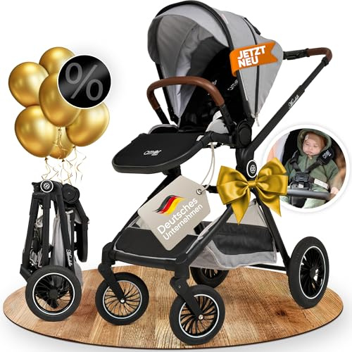 Buggy [schnell faltbar für Reise & Alltag] leichter Kinderwagen bis ca. 2 Jahre | Klein Zusammenklappbar | Reisebuggy für unterwegs, kompakt für Auto & Urlaub | Kinderwagen | Baby Stroller - AMOR BABY
