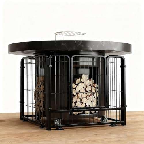 Hitzeschutz für Kamine und Öfen Hitzeschutz für Grills, Kamine und Heizgeräte Vierseitiger Schutz für Grill, Kamin und Heizung(Schwarz,50 * 50 * 50cm)