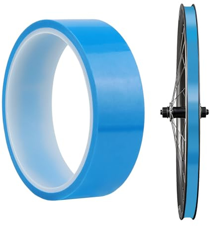 YiliYa 27mm x 10m Fahrrad Tubeless Felgenband, Blau Pannenschutzband | für Fahrradschutz, Selbstklebendes Vakuum Tubeless Fahrradreifen Band für MTB Mountain Road Bike