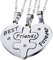 OIDEA Freundschaftsketten für 3 Puzzle Herz: 3 Stück Halskette aus Edelstahl mit Best Friends Forever Gravur Anhänger BFF Ketten Geschenke für Freund