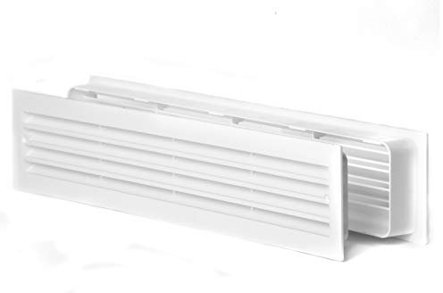 Engera Bathroom Door Air Vent Grille Two Sided Ventilation Cover for Restroom, Warehouse, Storage Doors | Interior Door Transfer Grill 453mm x 91mm (18.1x3.6)