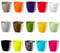 Waste Paper Basket Dust Bin Round Plastic Step Office Bathroom 2 Sizes 20 Colour (White)