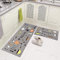 Carvapet 2 Piezas Alfombras Cocina Lavable Antideslizante Alfombrilla Respaldo de TPR Corredor Alfombrillas Cocina(Cocina Gris)