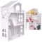 Lulilo XXL Dreistöckiges Puppenhaus-Bücherregal 2in1 Calla 116 cm Schön Einfach Niedlich Geräumig Leicht zu reinigen MDF + Holz Weiß Hilft, den Raum aufgeräumt zu halten