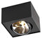 QAZQA - Modern Design AufbauWand Spot I Spotlight I Deckenspot I Deckenstrahler I Strahler I Lampe I Leuchte Schwarz Verstellbar - Kaya I Wohnzimmer I Schlafzimmer - Aluminium Quadratisch - LED geeign