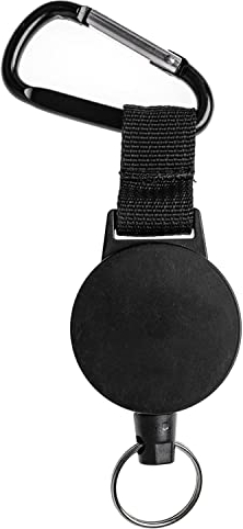 Jojo Schlüsselband, 1 Stück, 65 cm Stahldrahtseil, Schlüsselrolle für Ausweis, Fahrkarte, Tür Chip, Skipass, Schlüssel, Schlüsselbund, Schlüsselanhänger mit Karabinerhaken für Hose, Rucksack, Jacke