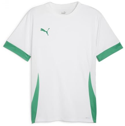 PUMA Unisex Teamgoal Matchday Jr Fußballtrikot, Puma White-Sport Green-Sport Green, 116 EU