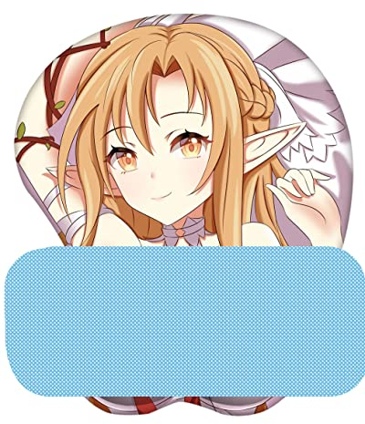Fonyellpad Anime Maus Pads mit Handgelenksruhe Gaming 3D Mousepads Anti-Rutsch-Büro-Schreibtischmatte für Computer Laptop 2way Haut