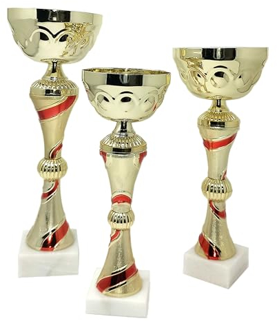Generico Tris Coppe Premiazioni Personalizzate con Targhetta Stampata Compresa Model M