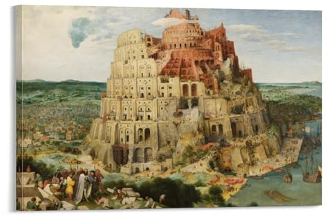 Pieter Bruegel The Elder Leinwand Bilder, The Tower of Babel Wand Druck Gemälde Drucke Wandbilder, Modern Wall Art Poster Wohnzimmer Deko