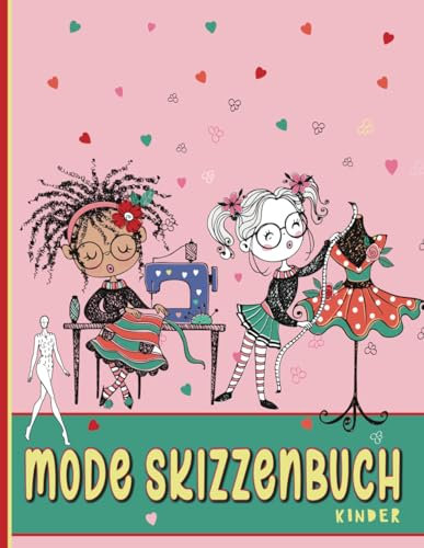 Mode Skizzenbuch: Vorlagen für weibliche Modefiguren. Erstellen Sie Ihre Entwürfe mit professionellen Mode-Skizzenbuch-Vorlagen. Perfektes Geschenk für Modedesigner oder Studenten.