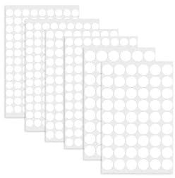 534 Pièces Pastille Cache Vis, Cache Vis Blanc Adhesif pour Meubles, Différentes Tailles 13mm 15mm 20mm, Pastilles Autocollantes de Protection pour Armoires, Tiroirs, Tables Installation Rapide