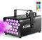 Nebelmaschine, Czgor 600W Tragbare Rauchmaschine mit 24 LED, 2 in 1 Aktualisieren Fog Machine mit Kabelloser Fernbedienung für Outdoor- und Indoor-Halloween-Party
