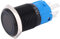 2 Uds Interruptores Pulsadores de 5 Pines, CA 220V 16mm Resistentes al Agua Interruptores Pulsadores de Acero Inoxidable con Autobloqueo y Luz para Ordenador de Coche (Blanco)
