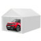 XMTECH Tenda da garage per auto, 4 x 6 m, resistente ai raggi UV e al sole, con porte, in vimini, per SUV, barca, camion, merci, eventi all'aperto, colore bianco
