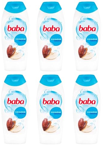 (Pack of 6) BABA Shower Gel Cocoa Butter Original Hungarian 6 x 400 ml - (6ER-PACK) BABA Duschgel Kakaobutter Original Ungarisch 6x400 ml