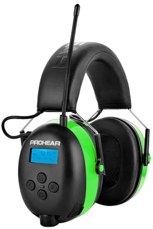 PROHEAR 033A (mise à niveau) Protection auditive avec radio DAB +/Bluetooth/FM, casque avec radio avec microphone intégré et réduction du bruit, SNR 31 dB avec pour tonte et atelier, ferrerie - Vert