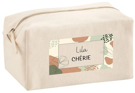 Planetee Trousse Multifonction Femme Lila Chérie Design Graphique Trousse Scolaire Coton Fournitures Bureau Rangement stylos Cadeau Collègue Retraite Anniversaire Noël