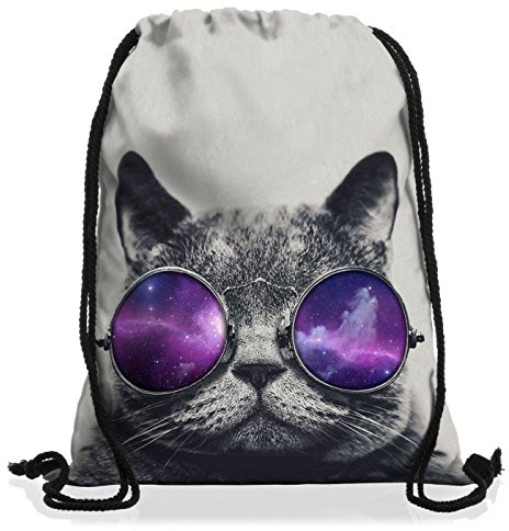 VOID Space Cat Rucksack Tasche Turnbeutel Sport Jute Beutel Galaxie Hipster Sommer Festival, Rucksack Farbe:Motiv 2
