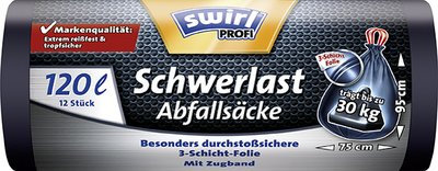 swirl Profi SchwerlastAbfallsack, schwarz, 60 Liter
