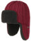 Lipodo Fliegermütze Damen/Herren - Gefütterte Lapplandmütze - One Size 55-59 cm - Strickmütze mit Wolle - Wollmütze mit Ohrenklappen - Mütze Herbst/Winter - Wintermütze Bordeaux One Size