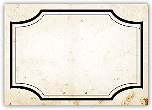 50x Vintage Apotheker-Flaschen Etikett 7.4 x 10.5 cm, Kosmetex Aufkleber für Flaschen, Tiegel, Beschriftung Kosmetik, Aroma, Öl, DIN A7