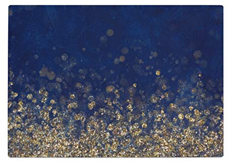 Blue Navy Yellow Gold Cool Kitchen Worktop Protector Saver Glass Chopping Board