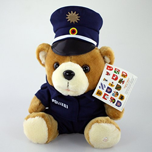 Polizei Teddy mit Blauer Mütze