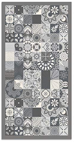 Panorama Alfombra Vinílica - Modelo Hidráulica Color Gris 160x230 cm - Varios tamaños - Decoración Hogar, Cocina y Salón