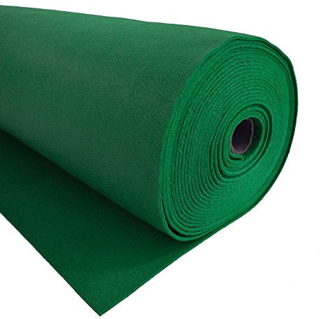 Bastelfilz 1m Meterware Filz 90cm x 1,5mm Dekofilz Taschenfilz Filzstoff 45 Farben, Farbe:grün