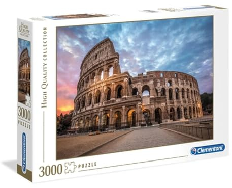 Clementoni 33548 Kolosseum – Puzzle 3000 Teile ab 9 Jahren, buntes Erwachsenenpuzzle mit kräftigen Farben, Geschicklichkeitsspiel für die ganze Familie, schöne Geschenkidee