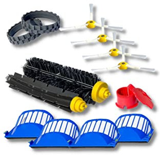 JoyBros Parti di ricambio accessori compatibili per iRobot Roomba tutte le serie 600: 670 671 675 677 690 692 694 650 665 Pneumatici della ruota del filtro della spazzola del rullo principale laterale