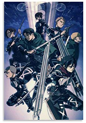 AISHNI Aot Staffel 4 Poster (1) Dekoratives Gemälde Leinwand Wandkunst Wohnzimmer Poster Schlafzimmer Gemälde 30 x 45 cm