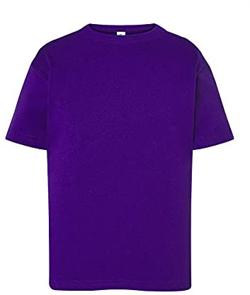 Maglietta T-Shirt Bimbo Bimba - 100% Cotone - 150 Grammi - TSRK 150 (Viola, 9-11 Anni)