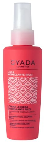 GYADA COSMETICS, Crème Sculptante Légère Sans Rinçage, pour Cheveux Bouclés et Ondulés, 97% d’Ingrédients d’Origine Naturelle, Action Polissante et Filmogène, Sans Rinçage, 125 ml