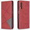Posanter Funda para Samsung Galaxy A7 2018 / A750, PU Cuero Flip Carcasa Fundas Móvil de Tapa Libro con Cierre Magnético, Tarjetero y Suporte, Capa Plegable Cartera, Flip Phone Cover Case (Rojo)