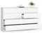 BDW Kommode, 8 Schubladen, viel Stauraum, Kleiderschrank, Flur, Badezimmerschrank, Kommode, Multifunktionsschrank. Abmessungen: 160 x 99 x 40 (Weiß)