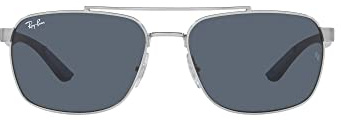 Ray-Ban Unisex 0rb3701 Sonnenbrille, Silber/Dunkelgrau, 59