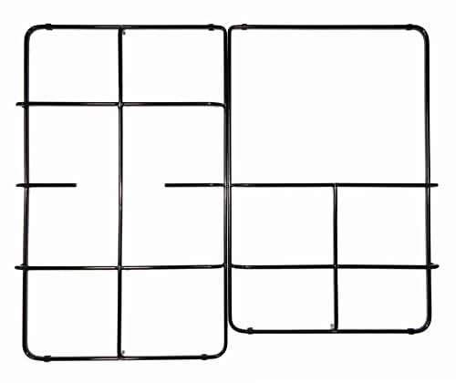 Hotpoint Ariston Indesit - Kit 2 griglie in ferro smaltato nero lucido C00074396 - C00074429 per cucina piano cottura 3 fuochi con piastra elettrica - P0284/KIT