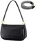 RONSIN Kleine Schulter-Geldbörse, Crossbody-Tasche für Damen, trendige Geldbörse, veganes Leder, Clutch, Handtasche, 01- Schwarz, Small