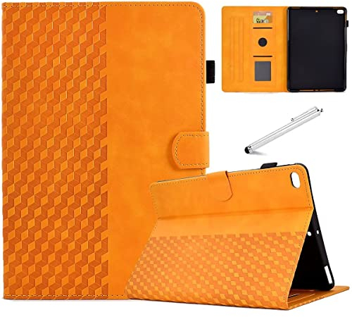 Fancity for iPad Mini 5 Case Mini 4 Mini 3 2 Cover, Smart Wake Sleep Flip Stand Case Soft Suede TPU Protective Case with Card Slot Pencil Holder for iPad Mini 1 2 3 4 5 - Yellow