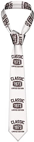 Herren Krawatte Jahrgang 1973 50. Geburtstag Schmale Krawatte Modern Krawatte Für Herren Elegant Anzug-Schlips, Für Konferenz, Hochzeit, Party