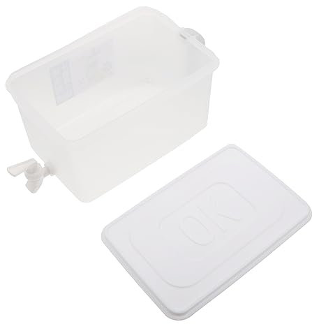 BESTonZON Bouteille Eau Froide Domestique Avec Robinet Bouteille à Boisson Théière à Fruits Pour Cuisine Blanche (5l)