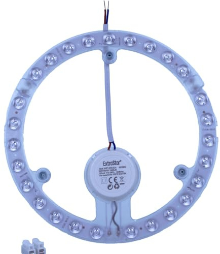 A2ZWORLD Modulo LED Per Plafoniera, 24W 2400LM D222mm, Plate Ad Anello, Bianco Freddo 6500K, Trasforma La Plafoniera Con Neon Circolare, 220V IP20