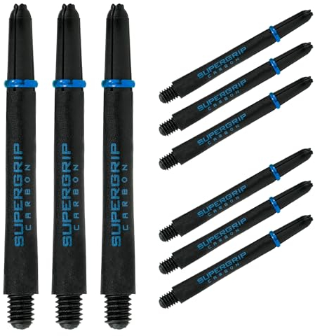 Harrows Dartpfeile 3 Sets Carbon ST Dartschäfte – insgesamt 9 Dartschäfte – erhältlich in 3 Größen – robuster Carbon-Verbundstoff – Medium Aqua